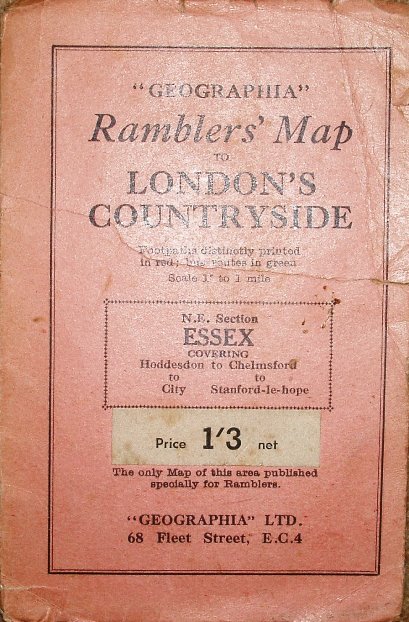 Geographia's Ramblers' NE London 1942 cover